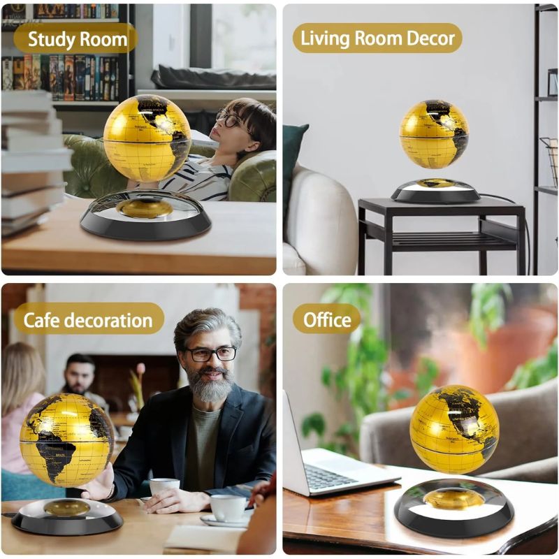 Quả địa cầu xoay trên không đế tròn 6inch