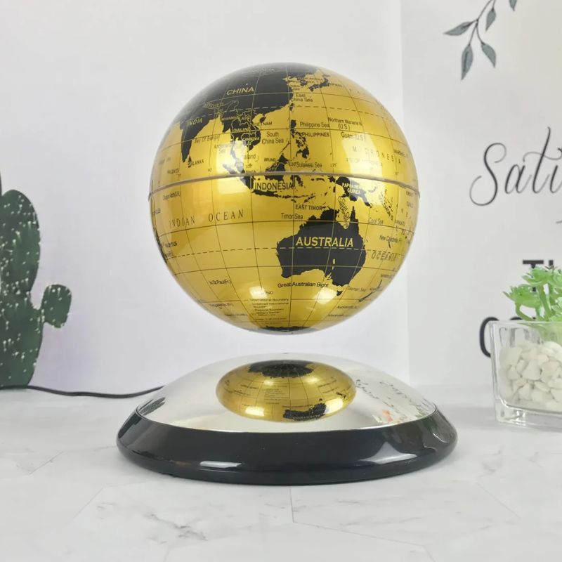 Quả địa cầu xoay trên không đế tròn 6inch
